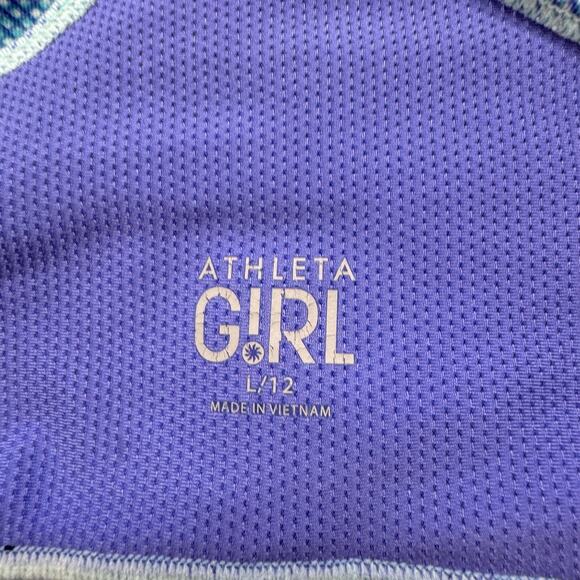ATHLETA GIRL Kaleidoscope Sports Bra in Blue Purple Size Large 12 Girl Racerback - Picture 3 of 6